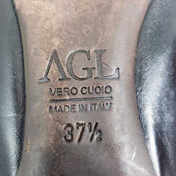 AGL Women's Italian Leather Leopard Print Toe Ballet Flats Slip On Loafers Shoes - Picture 13 of 14